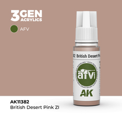 Акриловая краска AK Interactive British Desert Pink ZI 3GEN AFV, 18мл