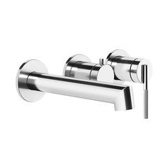 Gessi Ingranaggio 63542#031 Встраиваемый однорычажный смеситель на 2 выхода с перекл. и изливом (внешние части), цвет: хром фото