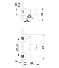 Смеситель для душа LEMARK plus FACTOR – LM1603C