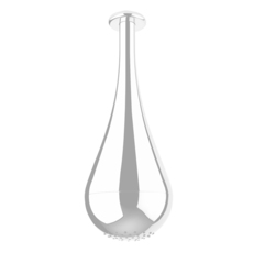 Gessi Goccia 33751#279 Верхний душ для потолочного крепления каплевидной формы, h=387мм, цвет: белый фото