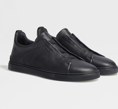 Кеды ZEGNA Triple Stitch, чёрный