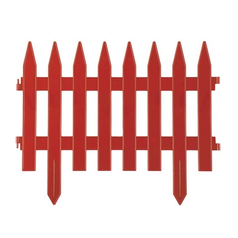 GRINDA Классика, 28 х 300 см, терракот, 7 секций, декоративный забор (422201-T)