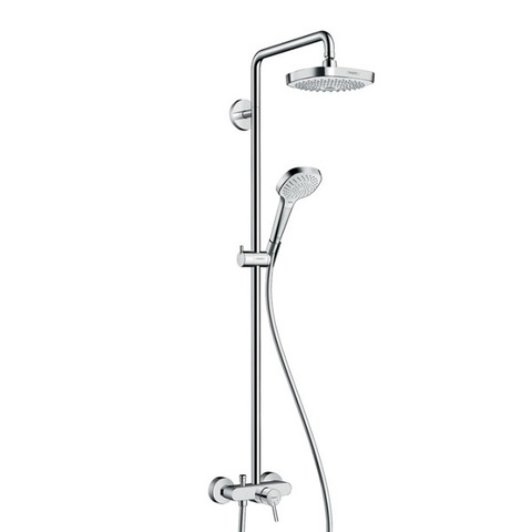 Hansgrohe Croma Select E 27258400 Душевая система внешнего монтажа со смесителем 114,1 см верхней лейкой 18,7х18,7 см 2 режима