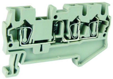 UJ5-2.5/1X2D/CE - (421332), (UPUN) Клемма пружинная на DIN рейку проходная с встроенным диодом