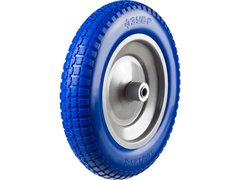 ЗУБР КПУ-1, 3.25? х 350 мм, для тачек (арт. 39901, 39976), стальной диск, подшипник - 16 мм, полиуретановое колесо, Профессионал (39912-1)