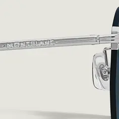 Солнцезащитные очки с серебристой металлической оправой