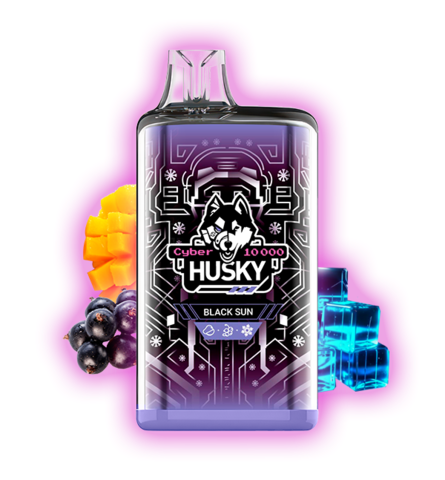 HUSKY CYBER 10000 Black Sun - Манго Черная Смородина лед