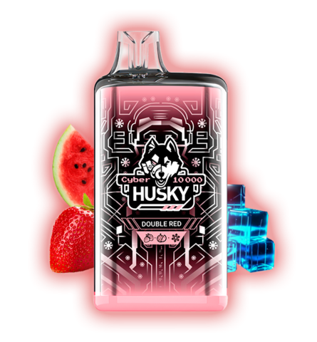 HUSKY CYBER 10000 Double Red - Клубника Арбуз лед