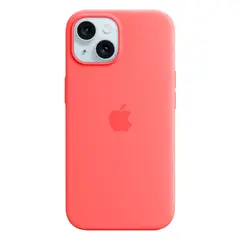 Силиконовый чехол с поддержкой MagSafe Apple Silicone Case для iPhone 15, Guava (Спелая гуава)
