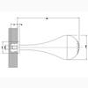 Gessi Goccia 33751#299 Верхний душ для потолочного крепления каплевидной формы, h=387мм, цвет: черный