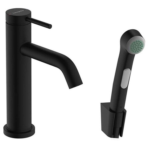 Hansgrohe Tecturis S 73211670 Смеситель для раковины, однорычажный, 110 с гигиеническим душем и шлангом