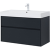 Aquanet Бруклин 312874 Тумба с раковиной, цвет: антрацит матовый