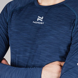 Элитная беговая футболка с длинным рукавом Nordski Pro Blue мужская