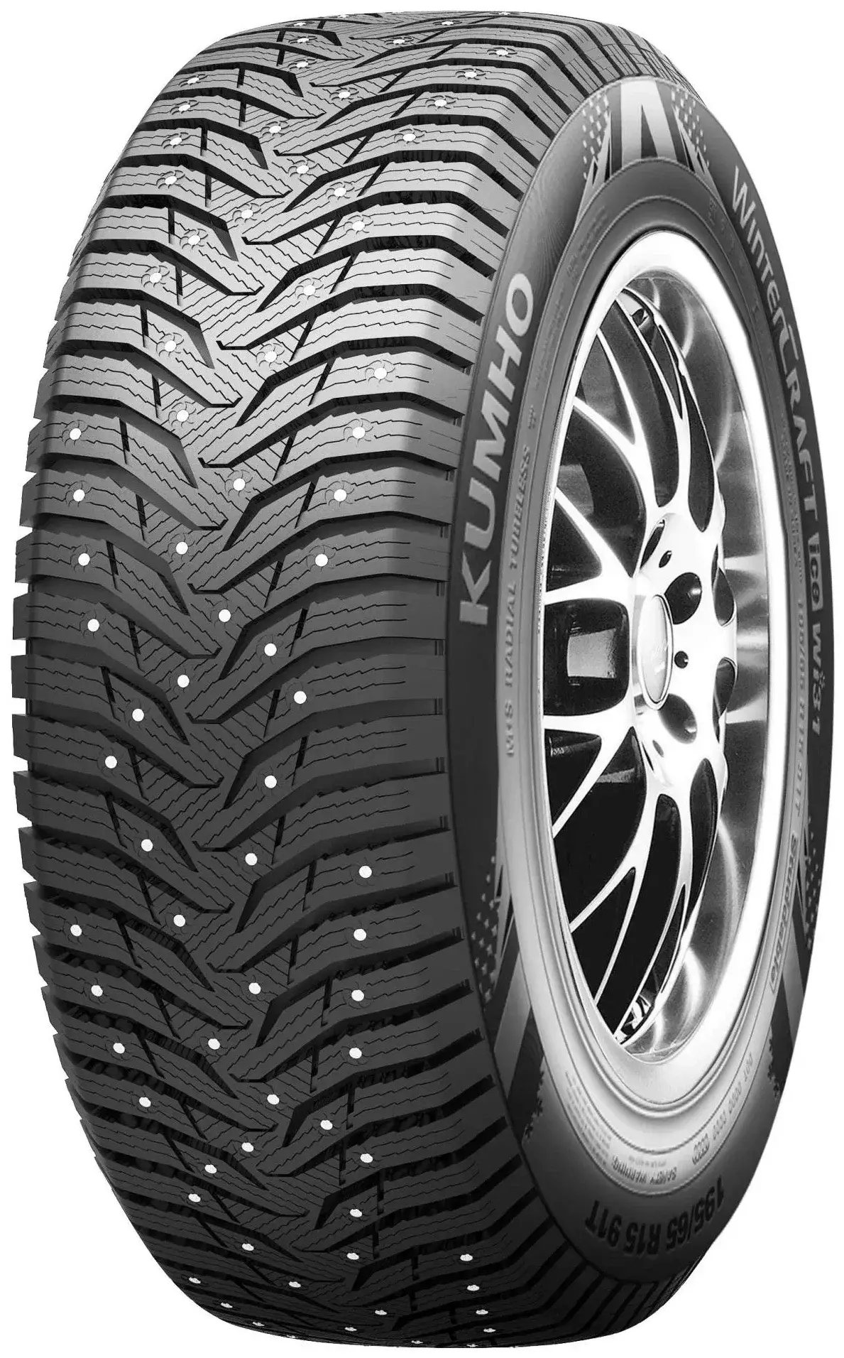 Kumho WinterCraft ice WI31 99T XL R16 215/60 шипованная