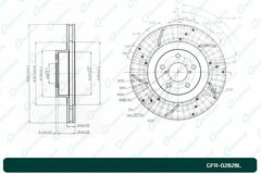 Диск тормозной перфорированный вентилируемый G-brake GFR-02828L левый