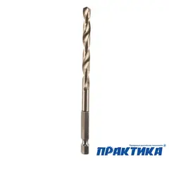 Сверло по металлу HEX 1/4 ПРАКТИКА   Р6М5 6,0 х 113 мм  (037-619)