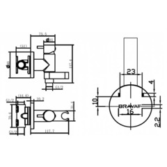 Смеситель с гигиеническим душем BRAVAT Eler Spay D9137CP-RUS