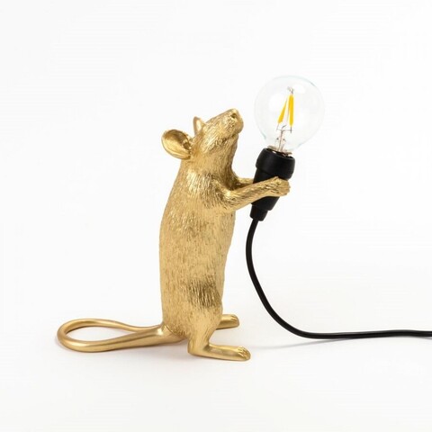 Фото: Настольная лампа Mouse Lamp Standing GOLD USB - основной вид