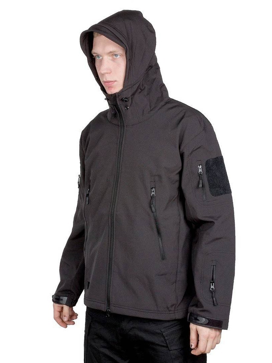Ветровка Shark Skin Soft Shell на флисе (black)