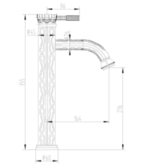 Смеситель для умывальника монолитный LEMARK JASMINE – LM6609ORB