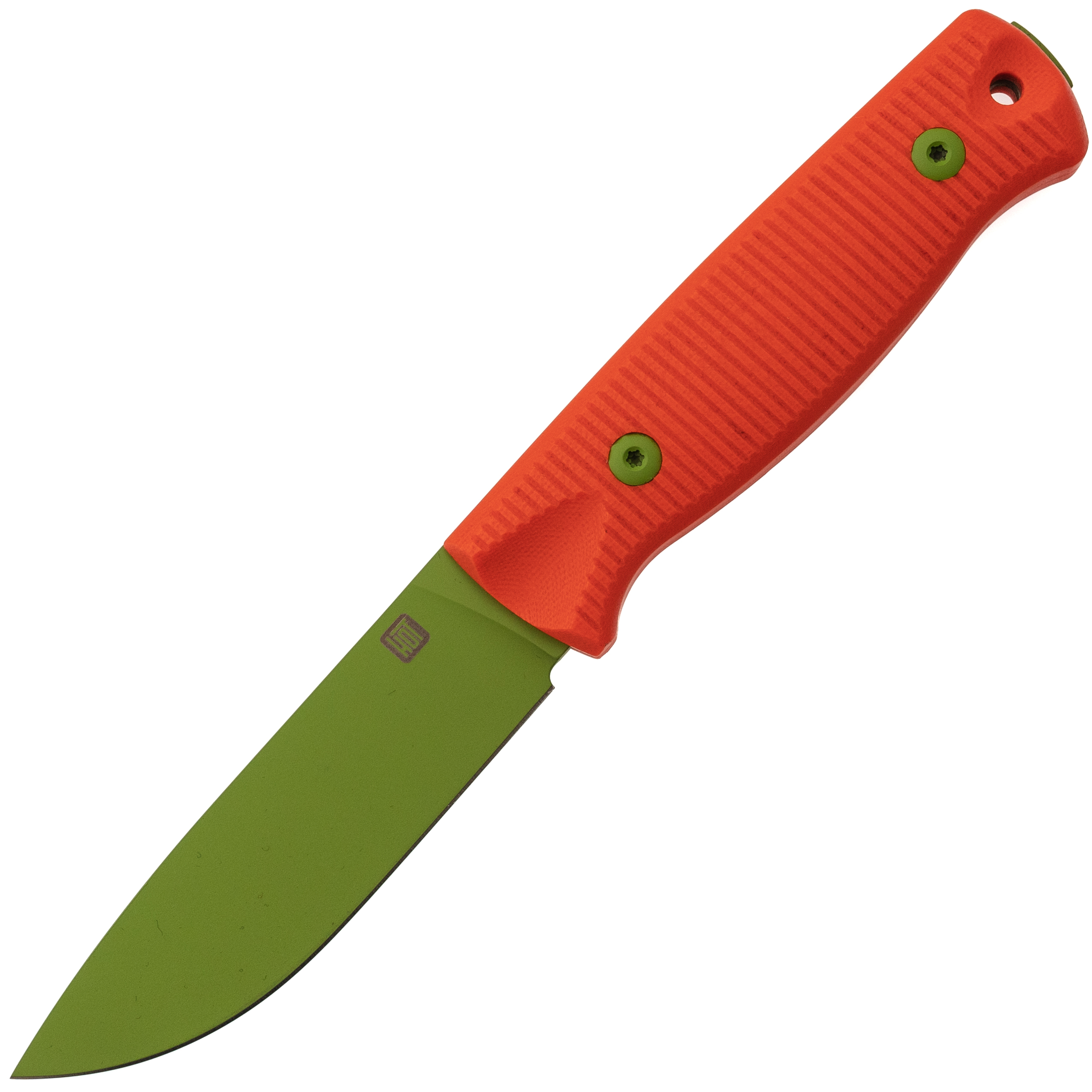 Нож HOT Knife Hoot, Cerakote Zombie Green, D2, G10 Orange Handle, Kydex