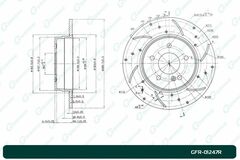 Диск тормозной перфорированный G-brake GFR-01247R правый