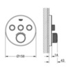 GROHE Grohtherm SmartControl 29904LS0 Термостат для душа встраиваемый на 3 потребителя