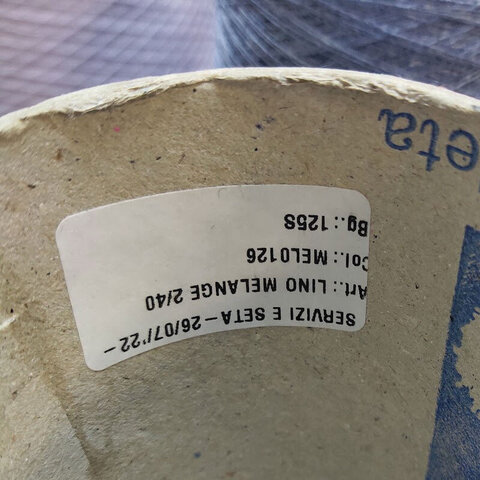 Лен SERVIZI E SETA / LINO 2/40 голубой меланж