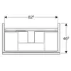 Geberit Acanto 500.612.JK.2 Тумба под раковину, 89x53.5x47.5см, темно-серый / лакированный матовый, темно-серый / глянцевое стекло