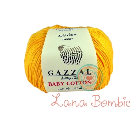 Пряжа Gazzal Baby Cotton 3417 желток
