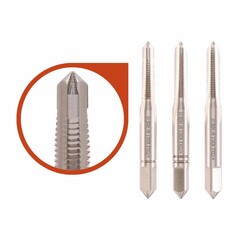 Метчик М 3,0х0,5 (Комплект 3шт, с цапфой) DIN352 HSSEV3 6h 40мм a=2,7 H-Tools 113130HT