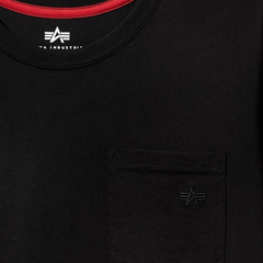 Футболка Alpha Industries Small Logo Pocket Tee Black (Черная)