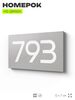 Номер на дверь 793, табличка на дверь для офиса, квартиры, кабинета, аудитории, склада, серая 120х70 мм, Айдентика Технолоджи