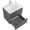 BelBagno KRAFT 39-500/390-2C-SO-GSO База под раковину подвесная с фрезерованными ручк. по всей дл. фасада с 2 выкатн. ящ.,Темно-Серый Мат.,500x395x500