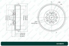 Барабан тормозной G-brake  GD-06372