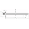 Hansgrohe Square 27694990 Держатель верхнего душа, 38,9 см, PGO