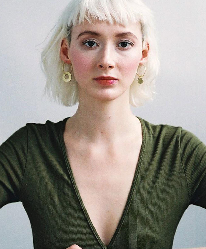 Серьги Disc Charm Hoops in Brass