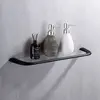 Abber Nord AA1555B Полка стеклянная, цвет: черный матовый