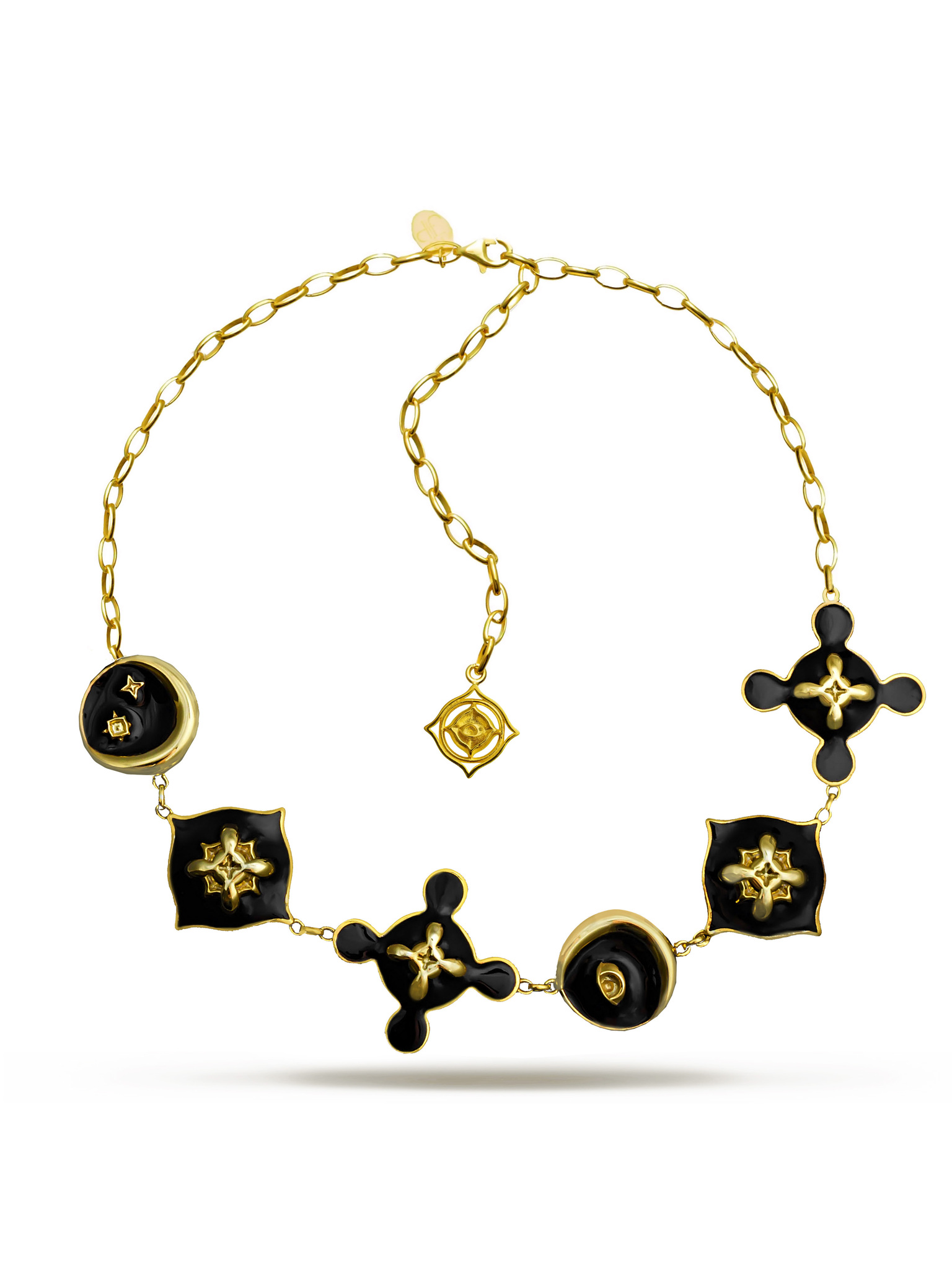 Колье Корнефорос, серебро 925, позолота 18k