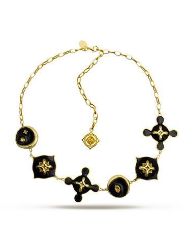 Колье Корнефорос, серебро 925, позолота 18k