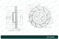Диск тормозной перфорированный вентилируемый G-brake GFR-02828R правый