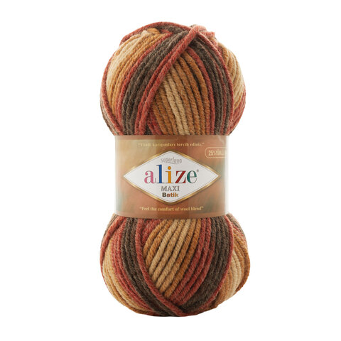 Пряжа Superlana Maxi Batik 7784 (Высококачественная шерсть максимальная Батик)