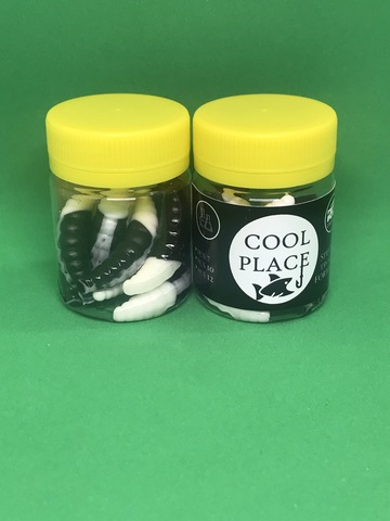 Форелевая силиконовая приманка COOL PLACE MAGGOT 1.6  цвет ЧЕРНО-БЕЛЫЙ СЫР продажа от 2 шт.