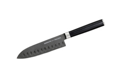 Фото Кухонный нож сантоку Samura Mo-V Stonewash 138 мм, сталь AUS-8, рукоять G10