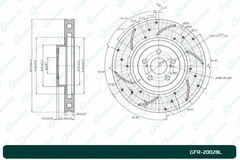 Диск тормозной перфорированный вентилируемый G-brake GFR-20028L левый