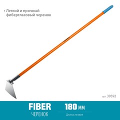 GRINDA PH-180 FIBER, 180 х 125 х 1360 мм, нержавеющая сталь, трапециевидный профиль, фибергласовый черенок, мотыга, PROLine (39592)