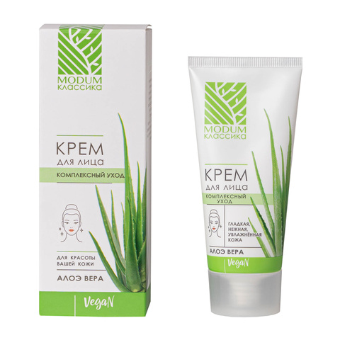 Modum КЛАССИКА Крем для лица комплексный уход Алоэ Вера, 50г (B142-137)