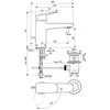 Ideal Standard Ceraplan BD228AA Смеситель H90 для раковины с металлическим донным клапаном