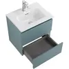 BelBagno KRAFT 39-500/390-2C-SO-AO База под раковину подвесная с фрезерованными ручками по всей длине фасада с 2 выкатн. ящ.,Голубой Мат.,500x395x500