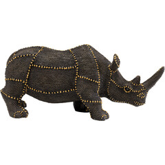 Фигура декоративная Rhino Rivets Pearls «Носорог в заклёпках и жемчуге» 26 см
